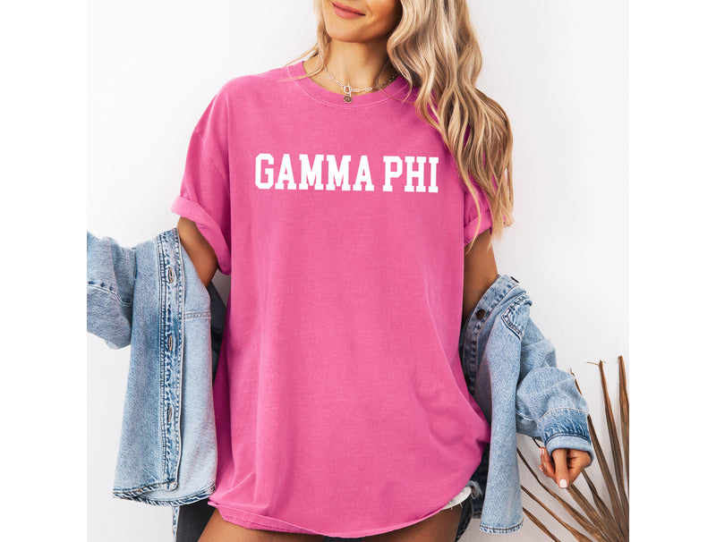 Gamma Phi Beta Heavyweight Short Sleeve T-shirt Comfort Colors