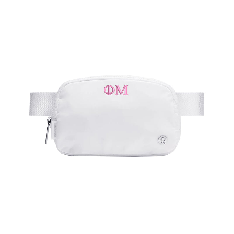Phi Mu lululemon Everywhere Belt Bag - White Sorority Letters Shop Phi Mu lululemon Everywhere Belt Bag - White Sorority Letters Shop