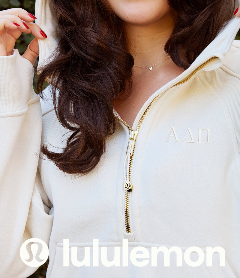 Sorority Letters lululemon Scuba Hoodie - Light Ivory / Gold