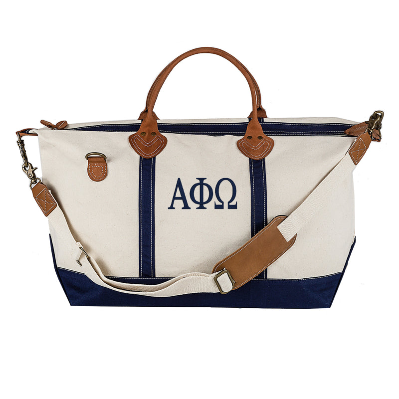 alpha phi alpha leather backpack Alpha Phi Omega Weekender Travel Bag