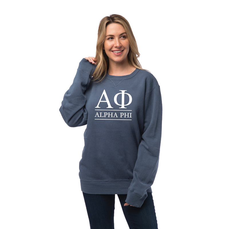 Alpha Phi Vintage Color Crewneck Sweatshirt