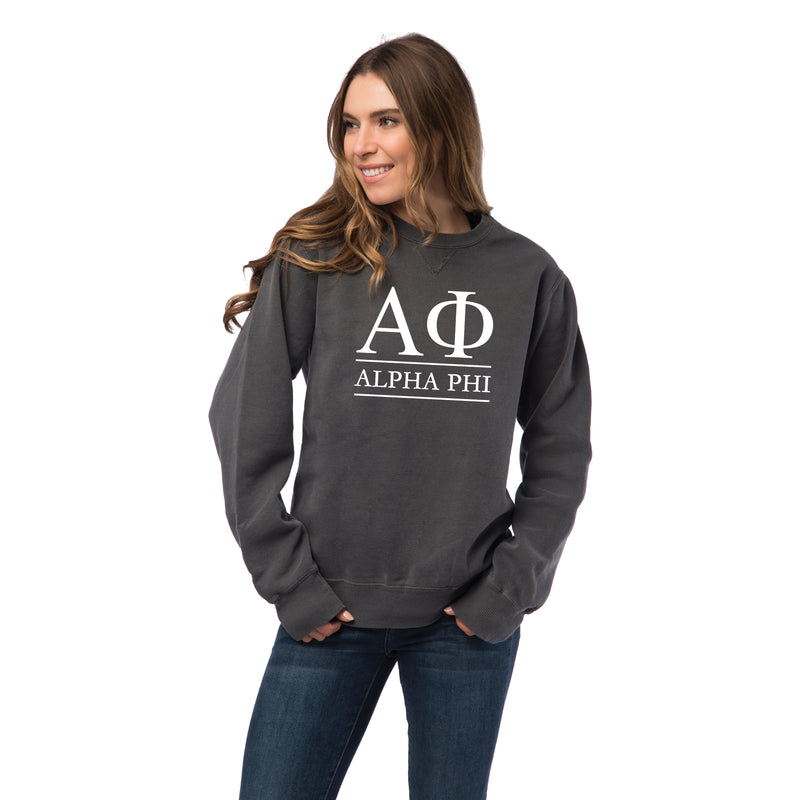 Alpha Phi Vintage Color Crewneck Sweatshirt