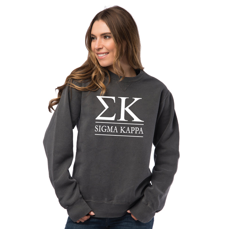 Sigma Kappa Vintage Color Crewneck Shop Letters – Sweatshirt Sorority