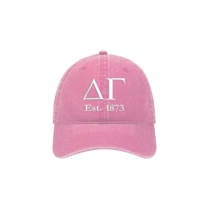 Delta Zeta Sorority Embroidered Baseball Hat - Cursive Name Font, Adjustable, Officially Licensed
