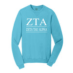 Zeta Tau Alpha Vintage Color Crewneck Sweatshirt
