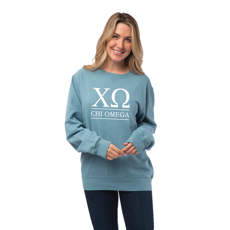 Chi Omega Vintage Color Crewneck Sweatshirt