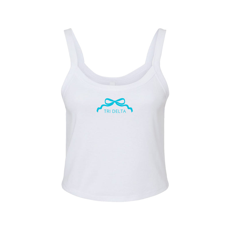 Tri Delta Spaghetti Strap tank - Delta Delta Delta Cropped Camisole Shirt