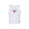 Alpha Phi Crop Tank Top - Women's Micro Rib Racer Tank - A Phi