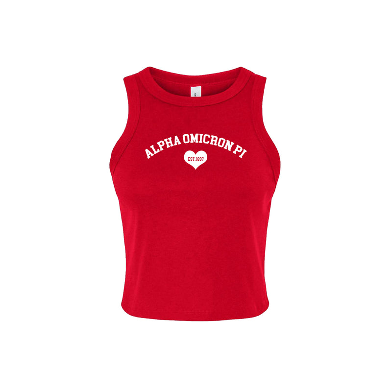 Alpha Omicron Pi Cropped Tank Top