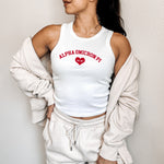 Alpha Omicron Pi Cropped Tank Top