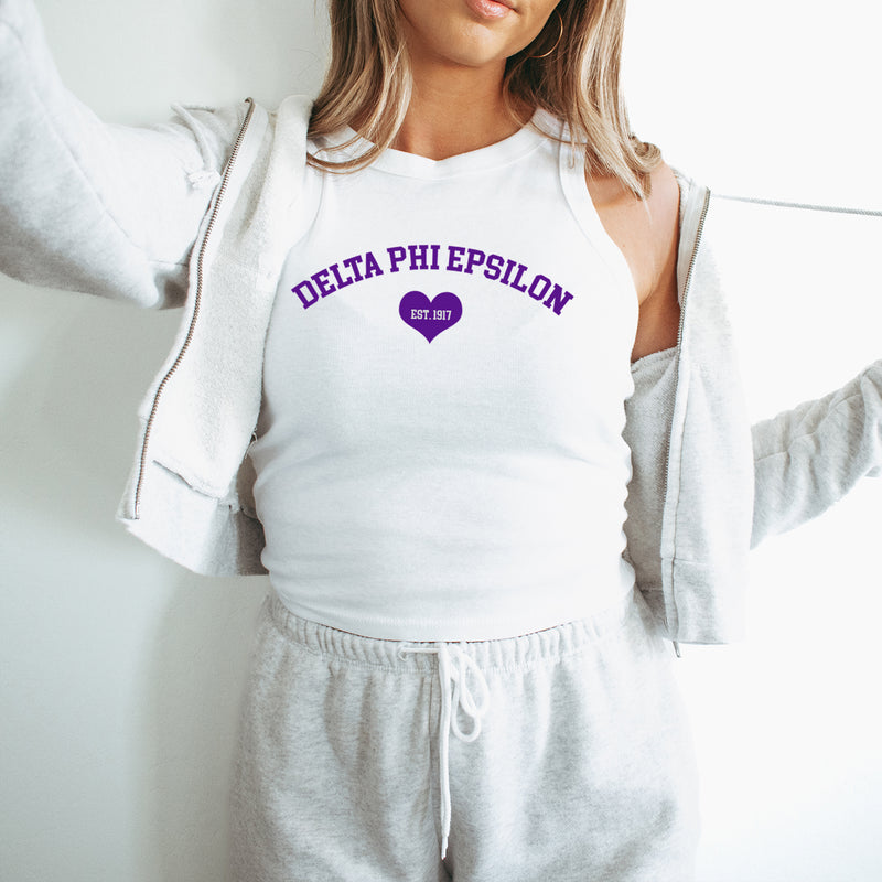Delta Phi Epsilon Cropped Tank Top