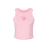 Phi Mu Cropped Tank Top - Women's Micro Rib Racer Crop Tank