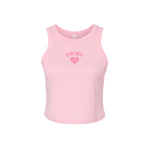 Phi Mu Cropped Tank Top - Women's Micro Rib Racer Crop Tank