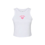 Phi Mu Cropped Tank Top - Women's Micro Rib Racer Crop Tank