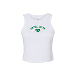 Kappa Delta Crop Micro Rib Racer Tank Top