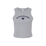 Kappa Kappa Gamma Crop Tank Top - Women's Micro Rib Racer Tank - KKG Sorority
