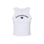 Kappa Kappa Gamma Crop Tank Top - Women's Micro Rib Racer Tank - KKG Sorority