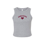 Sigma Kappa Crop Tank Top - Women's Micro Rib Racer Tank - Sig Kap Sorority