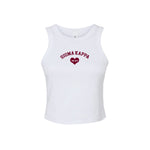 Sigma Kappa Crop Tank Top - Women's Micro Rib Racer Tank - Sig Kap Sorority