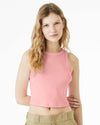 Phi Mu Cropped Tank Top - Women's Micro Rib Racer Crop Tank
