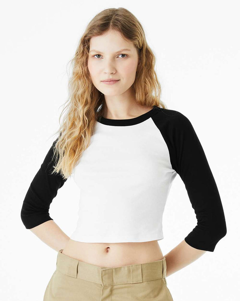 Delta Delta Delta Sorority Raglan Cropped Baby Tee