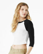 Delta Delta Delta Sorority Raglan Cropped Baby Tee