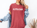 Alpha Gamma Delta Heavyweight Short Sleeve T-shirt - Alpha Gam Comfort Colors Sorority Tee