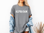 Alpha Gamma Delta Heavyweight Short Sleeve T-shirt - Alpha Gam Comfort Colors Sorority Tee
