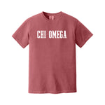Chi Omega Heavyweight Short Sleeve T-shirt - Comfort Colors Sorority Tee