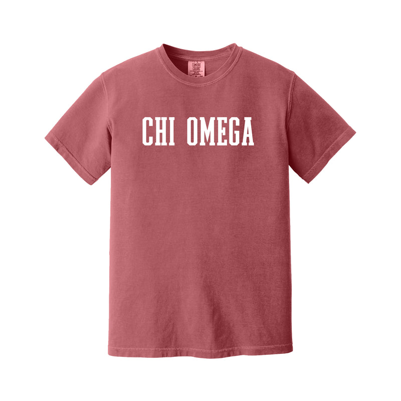 Chi Omega Heavyweight Short Sleeve T-shirt - Comfort Colors Sorority Tee