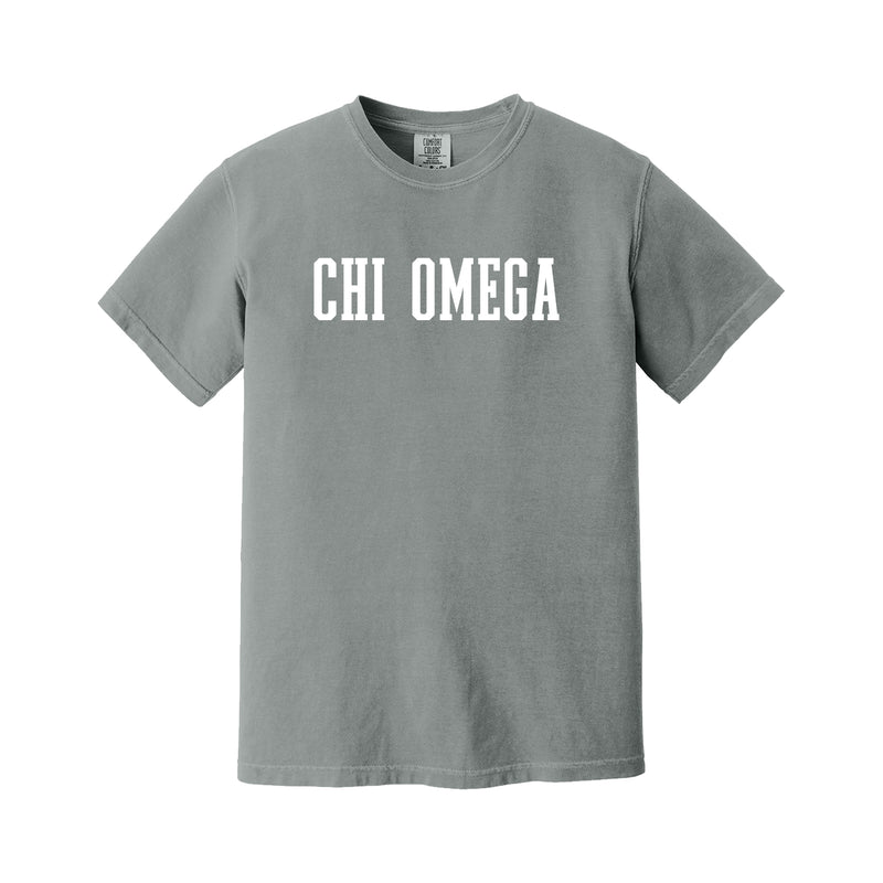 Chi Omega Heavyweight Short Sleeve T-shirt - Comfort Colors Sorority Tee
