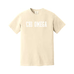 Chi Omega Heavyweight Short Sleeve T-shirt - Comfort Colors Sorority Tee