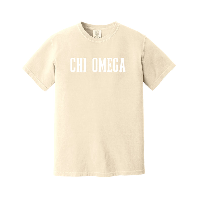 Chi Omega Heavyweight Short Sleeve T-shirt - Comfort Colors Sorority Tee