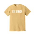 Chi Omega Heavyweight Short Sleeve T-shirt - Comfort Colors Sorority Tee