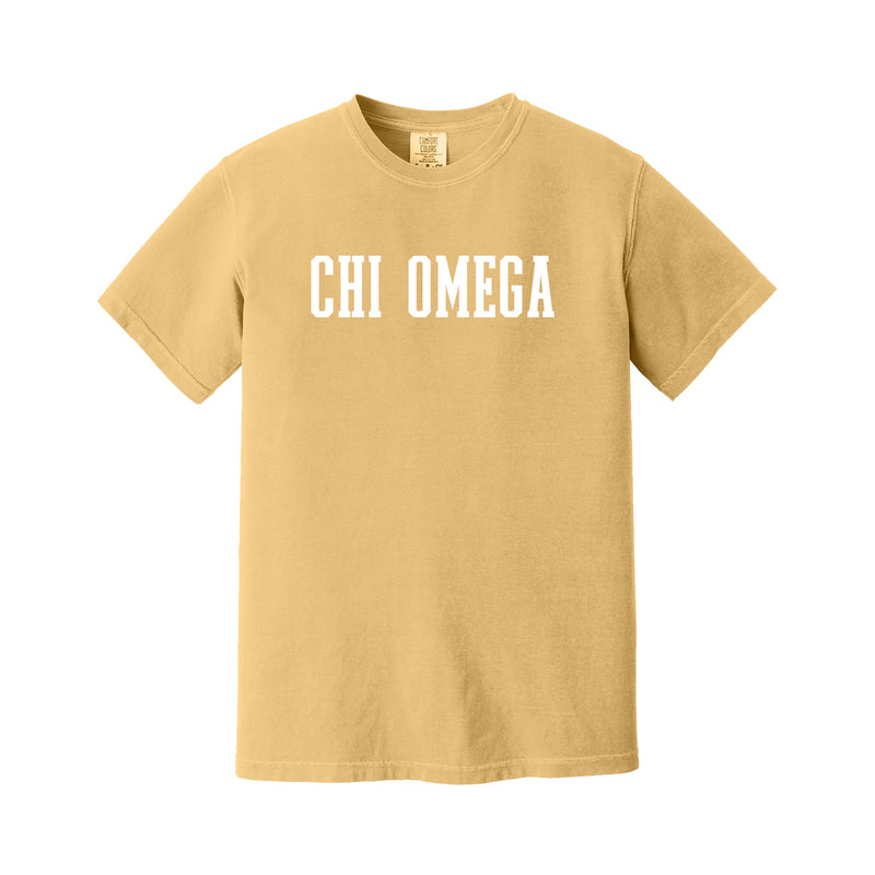 Chi Omega Heavyweight Short Sleeve T-shirt - Comfort Colors Sorority Tee
