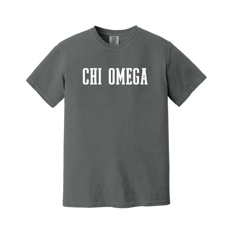 Chi Omega Heavyweight Short Sleeve T-shirt - Comfort Colors Sorority Tee