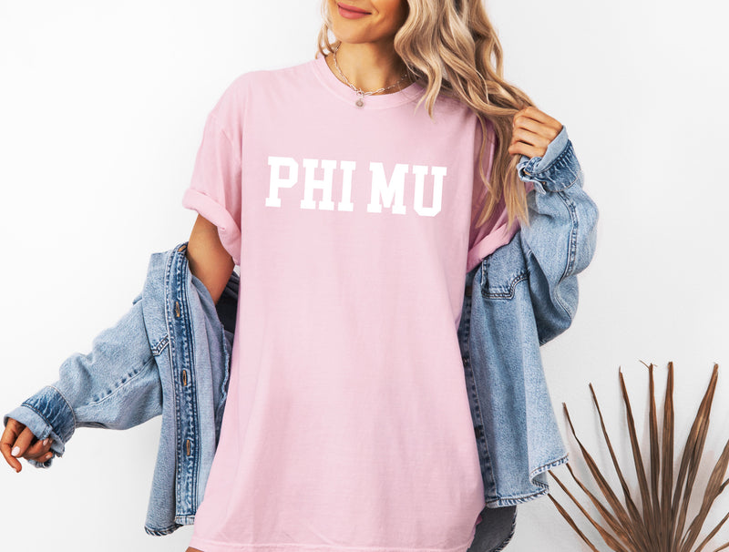 Phi Mu Heavyweight Short Sleeve T-shirt - Comfort Colors