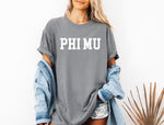 Phi Mu Heavyweight Short Sleeve T-shirt - Comfort Colors
