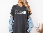 Phi Mu Heavyweight Short Sleeve T-shirt - Comfort Colors