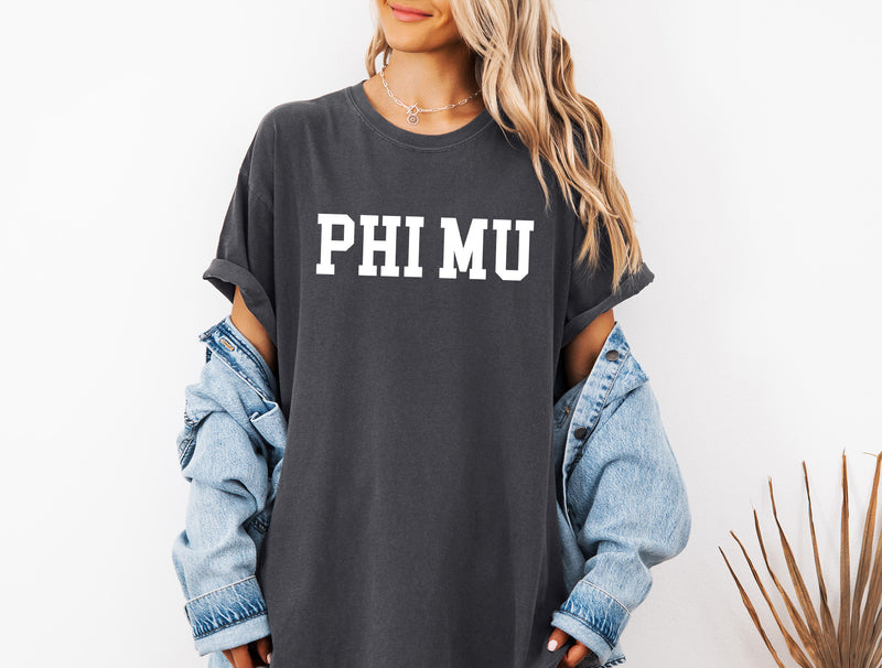 Phi Mu Heavyweight Short Sleeve T-shirt - Comfort Colors