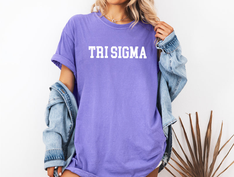 Sigma Sigma Sigma Heavyweight Short Sleeve T-shirt - Comfort Colors