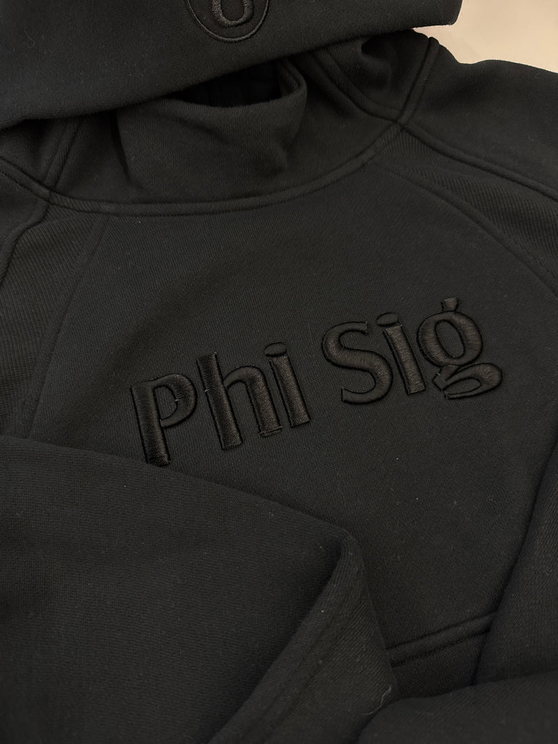 Phi Sigma Sigma lululemon Scuba Oversized Hoodie - Black