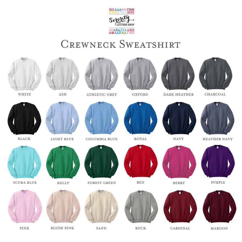 Omega Phi Alpha Crewneck Sweatshirt - OPhiA Hearts Logo
