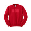 Alpha Omicron Pi Monochromatic Puff Crewneck Sweatshirt - AOii