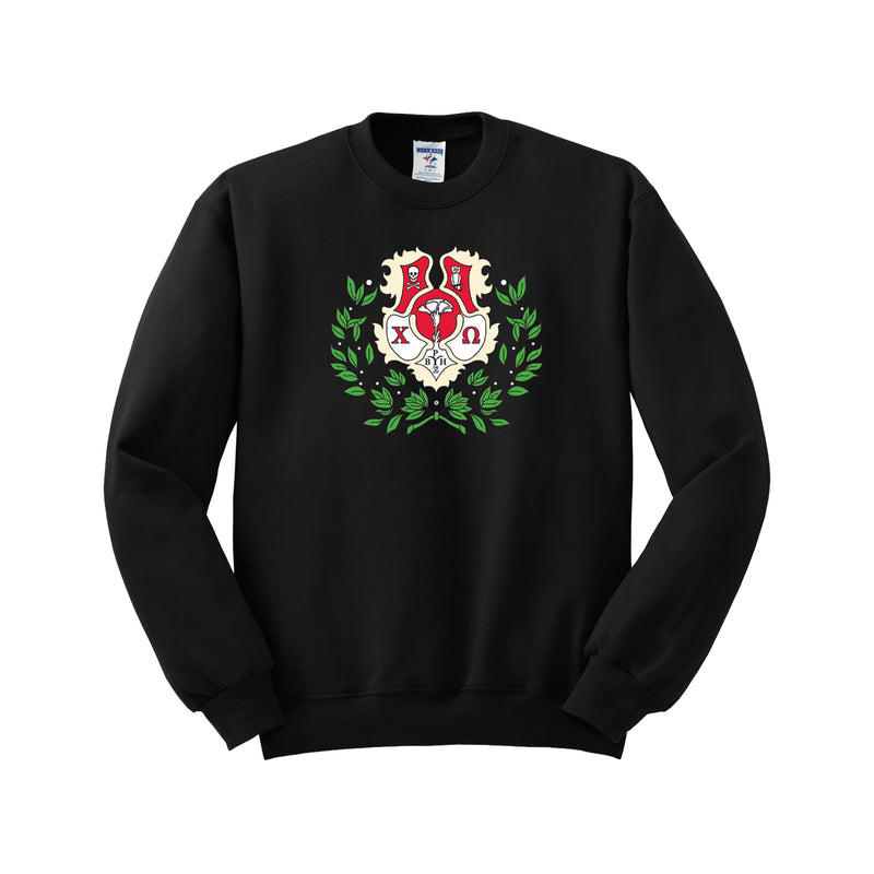 Chi Omega Crewneck Sweatshirt - Crest