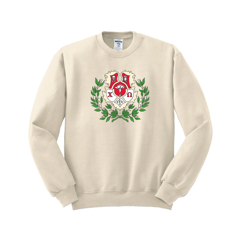 Chi Omega Crewneck Sweatshirt - Crest