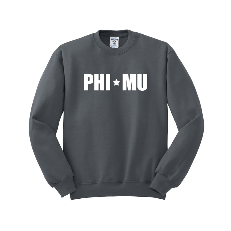 Phi Mu Sorority Crewneck Sweatshirt - Stars