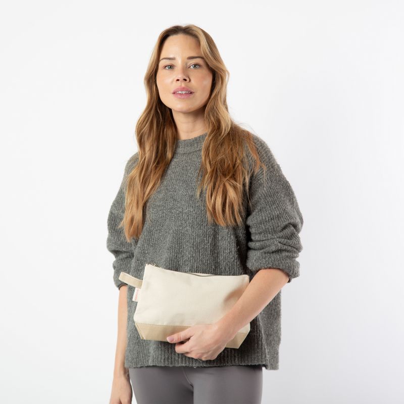 Alpha Sigma Kappa Canvas Cosmetic Bag