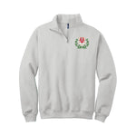 Chi Omega Quarter Zip with Embroidered Crest