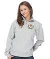 Chi Omega Quarter Zip with Embroidered Crest